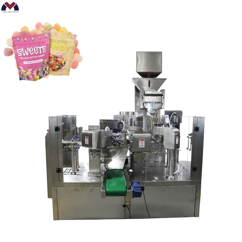 Heating Mixing Hopper Filling Premade Pouch Packing Machine for Spout Doypack Standing up Detergent/Honey/Ketchup/Sauce/Oil/Lotion/Shampoo/Tomato/Ice Lolly