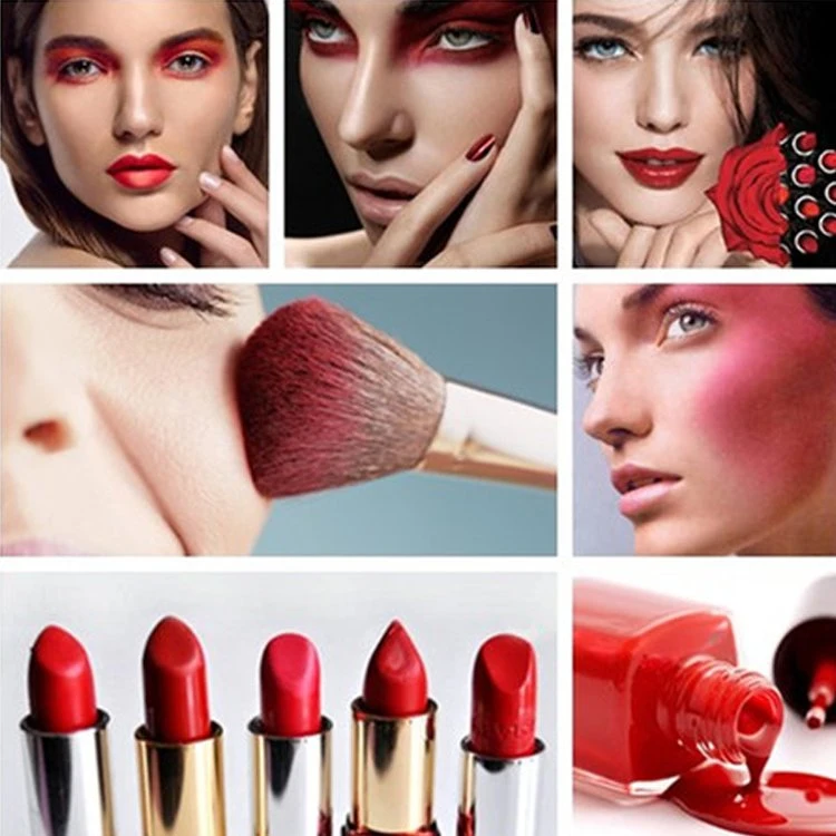 La base de óxido de hierro Eyeshadow Lipgloss de pigmento rojo sangre Pearl