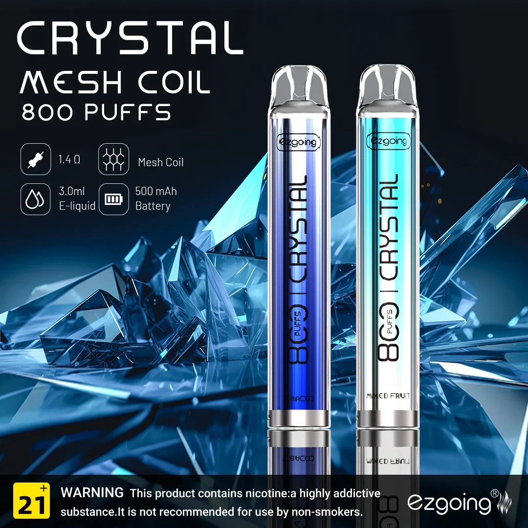 OEM Disposable Vape Pod Ezgoing Crystal Puff XXL Puff Plus 800 Puffs Electronic Cigarette