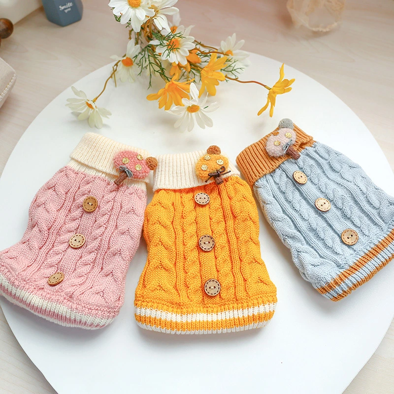 New Spring Autumn Winter Dogs Apparel Lovely Dog Cat Clothes Fashion Keep Warm Knitted Sweater Manufacturers China Pet Clothes