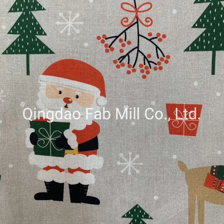 Weihnachten Digital bedruckte Baumwollgewebe für Patchwork und Quilt