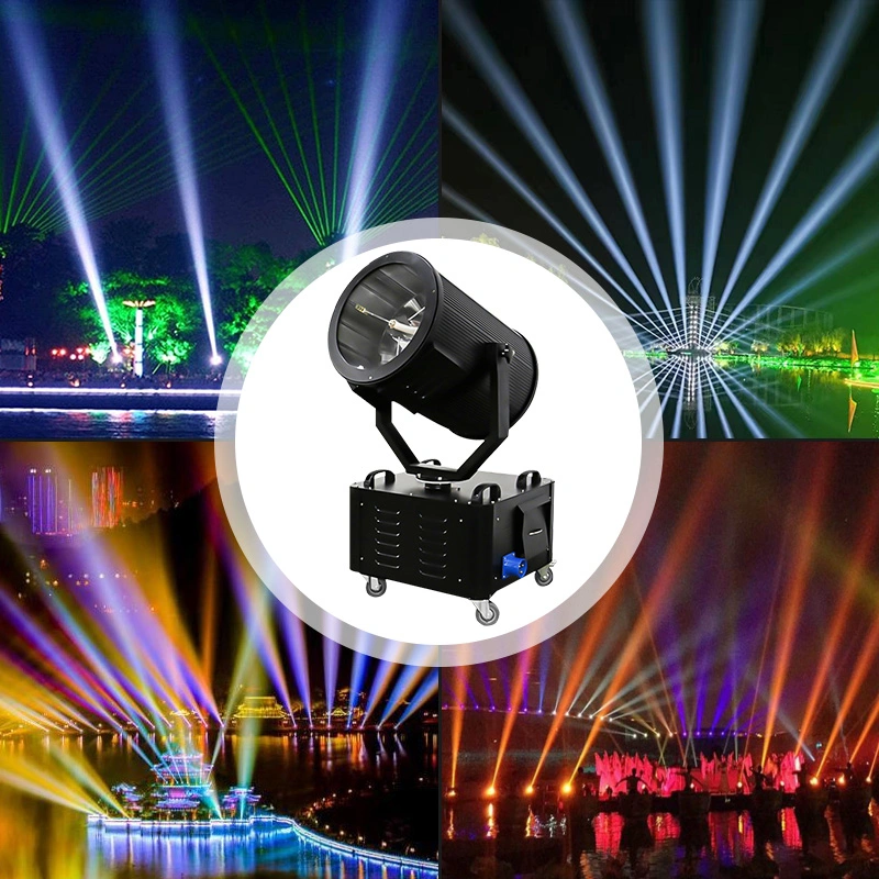 2023 Most Popular DMX512 Colour LED 3000W Waterproof Moving Head Beam Outdoor Sky Searchlight for Hight Building