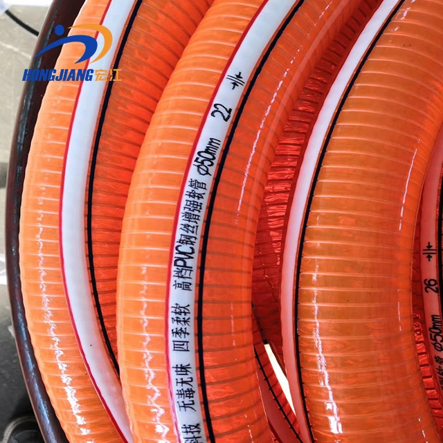 Original Factory Transfer Chemical Liquids Transparent PVC Spiral Steel Wire Reinforced Hose