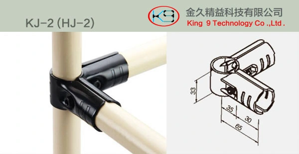 Black Metal Joint for Pipe and Joint System, Flexible Pipe Joint, Pipe Rack Metal Joint