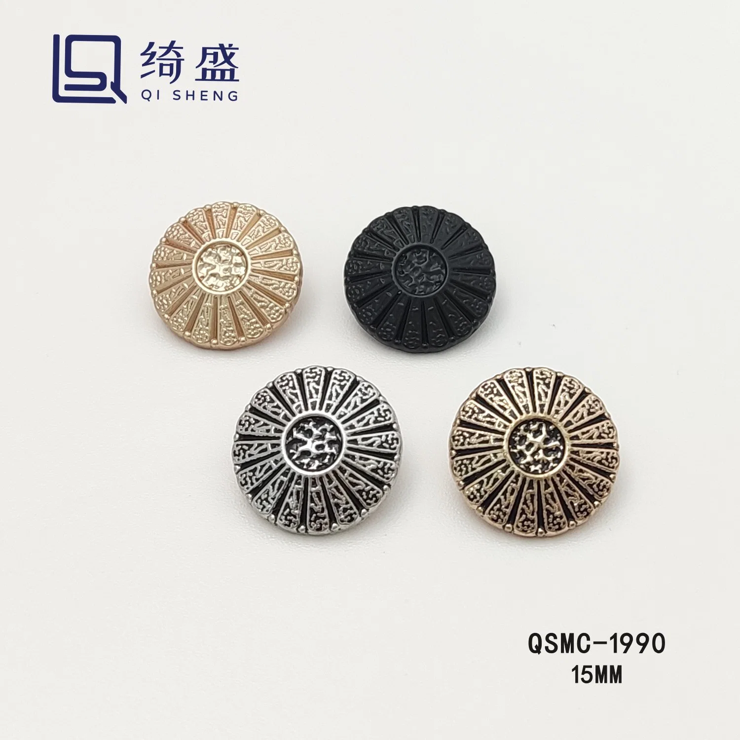 Superior Metal/Suit Royal Design Petal Round Multi-Color Coat Button