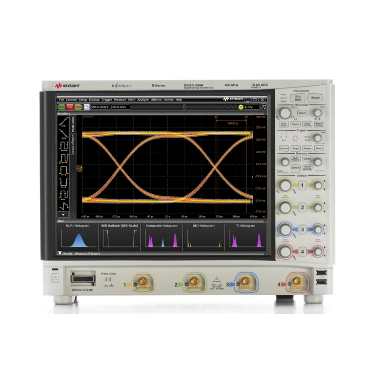 Les OSM254un oscilloscope haute définition de 2,5 GHz, 4 canaux analogiques et 16 canaux numériques