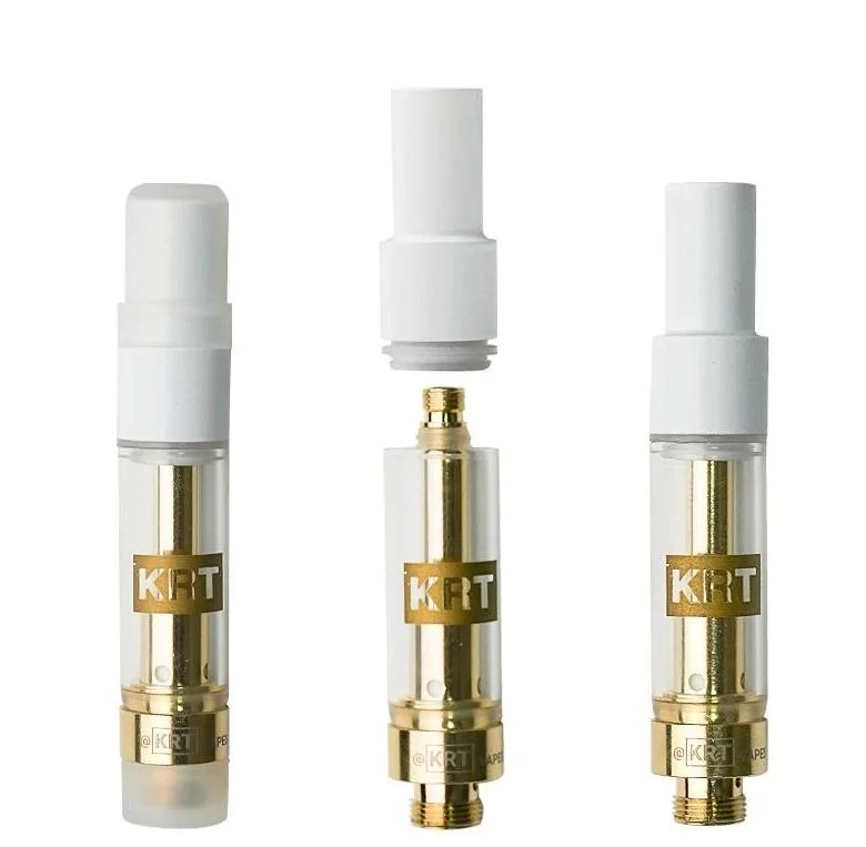 Newest Empty Krt Vape Cartridges 0.8ml 1ml Ceramic Cartridge Atomizers Fit for 510 Thread