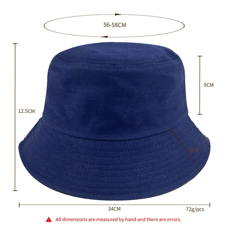 OEM Polyester Woven Label Logo Sublimation Printed Custom Reversible Bucket Hat