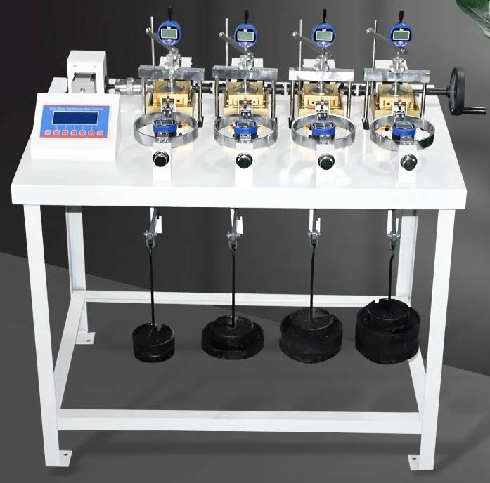 Strain Controlled Stepless Speed Regulation Quadruple Direct Shear Testing Equipment on Soil with Data Acquisition and Processing System ASTM Standard