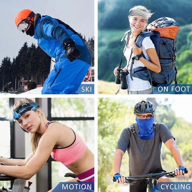 Diseñador Headbands Máscara cara Fular personalizado Bandanas Ciclismo tubo sin costuras Fuelle de cuello