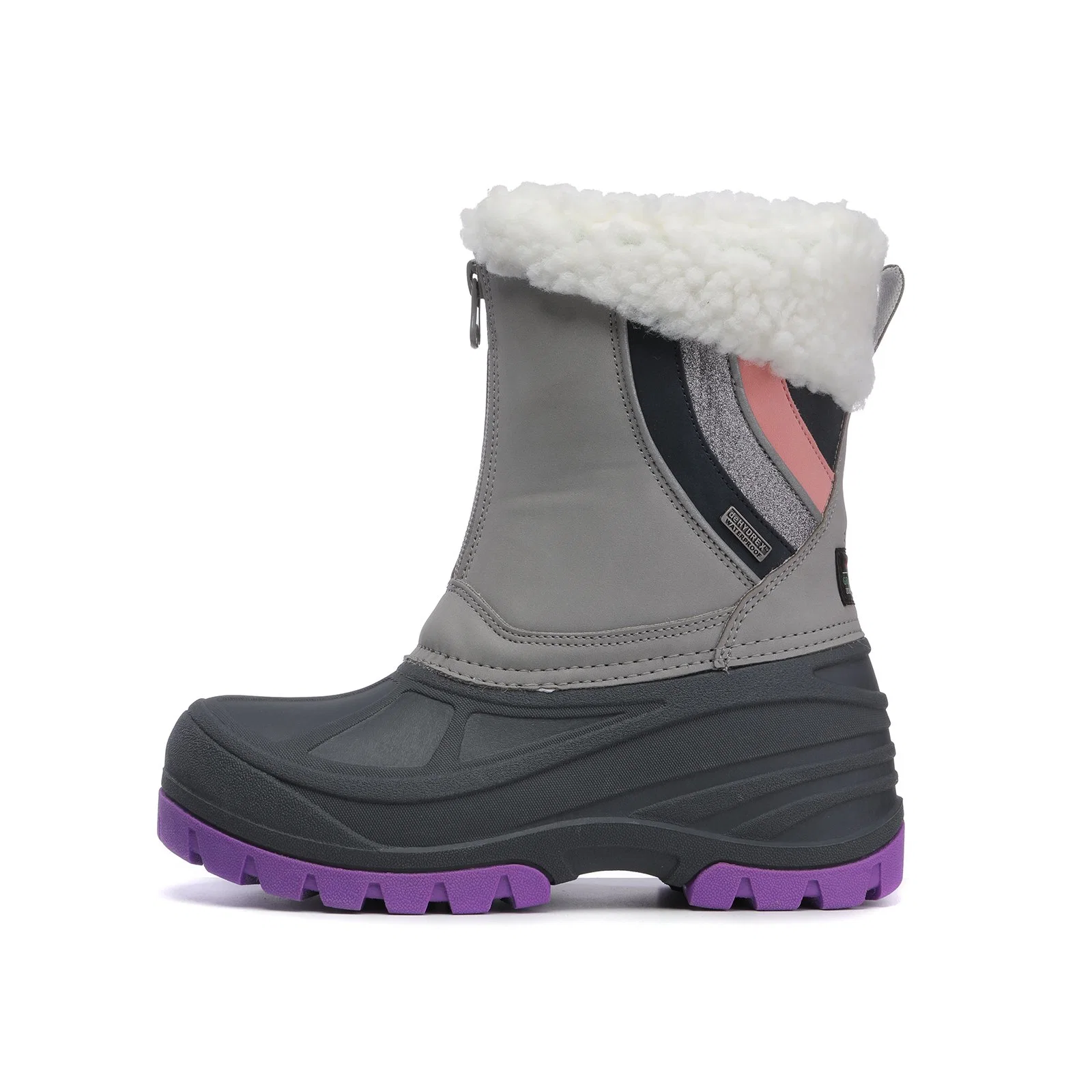 Botas de nieve del invierno para niños con acolchados EVA plantillas a mediados de la altura de la Pantorrilla botas