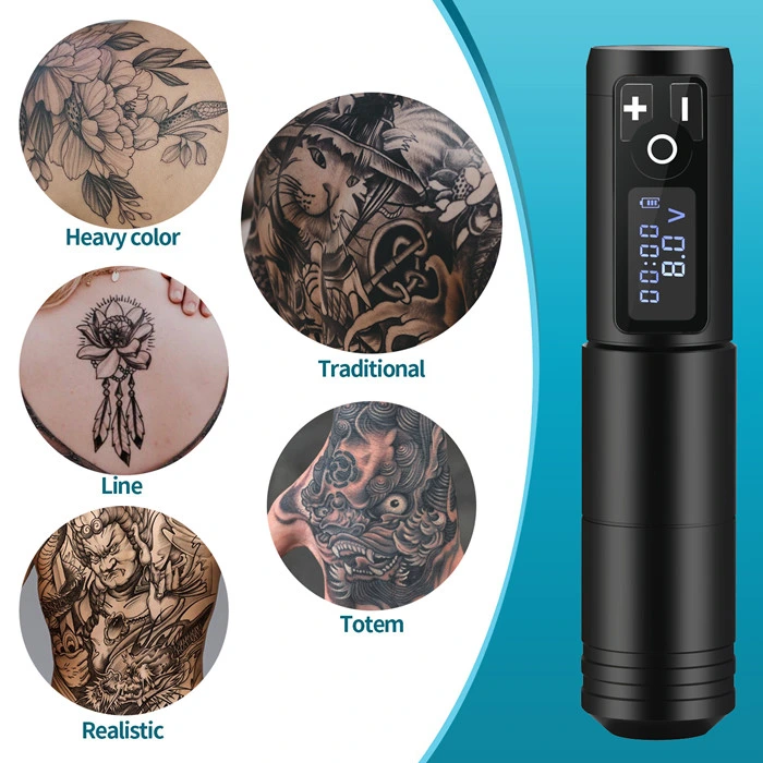 Stylo Sans Fil Tuffking Digtal Tattoo Kit machine 1800mAh Batterie Kit Maquillage Permanent Tattoo Supply