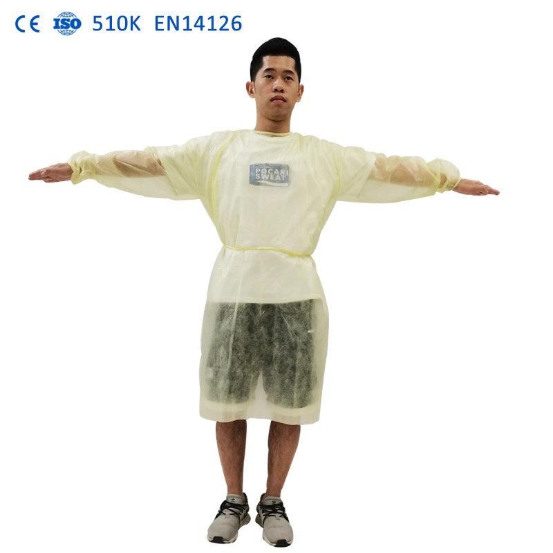 FDA CE ISO SGS AAMI Disposable Reusable Single Use Gown Workshop Non Woven Fabric Disposable and Sterile and PP/PE/SMS Isolation Gown Reusable Healthcare Chemo