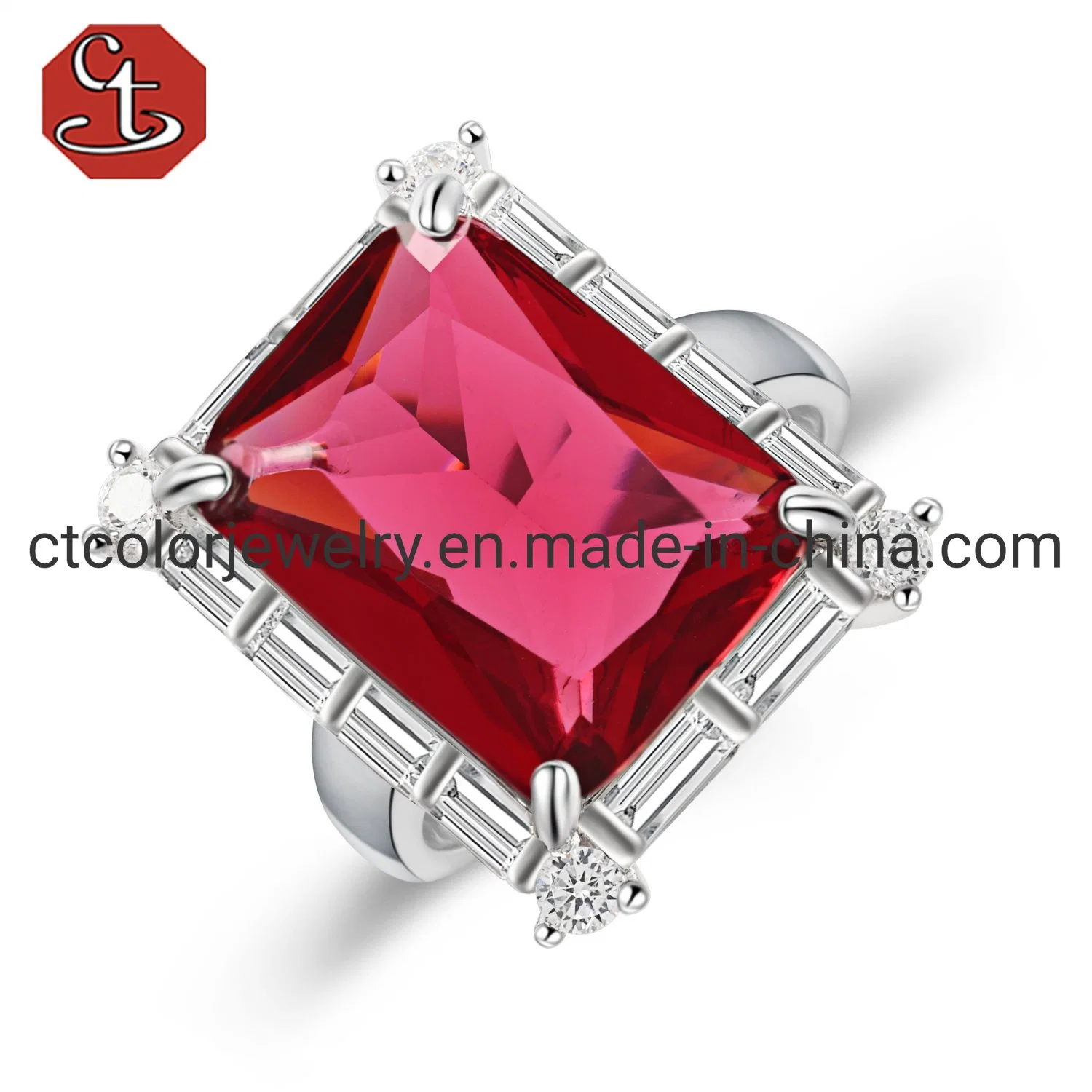 New 925 Silver Jewelry High quality/High cost performance  Gems Ruby Sapphire Optional Color Rings