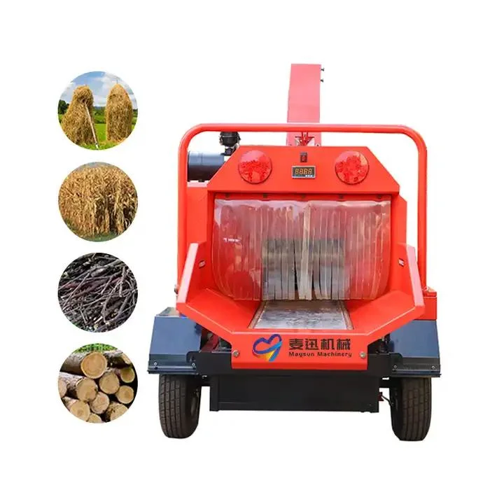 Garden Use Wood Milling Cutting Log Branches Small Petrol Wood Chipper Machine