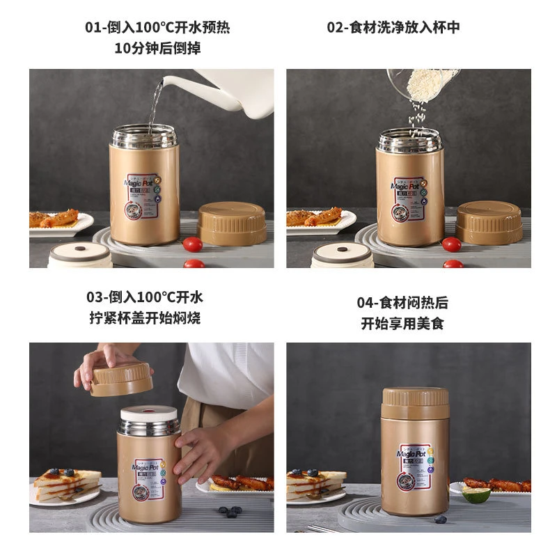 High quality/High cost performance  Business Gift Stainless Steel Food Thermos Vacuum Lunch Cup