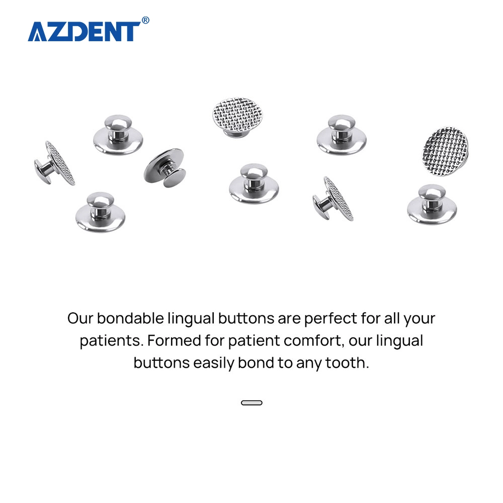 Hot Sale Azdent Dental Supplies Smoot Bondable Lingual Buttons (Round) 10PCS/Bag