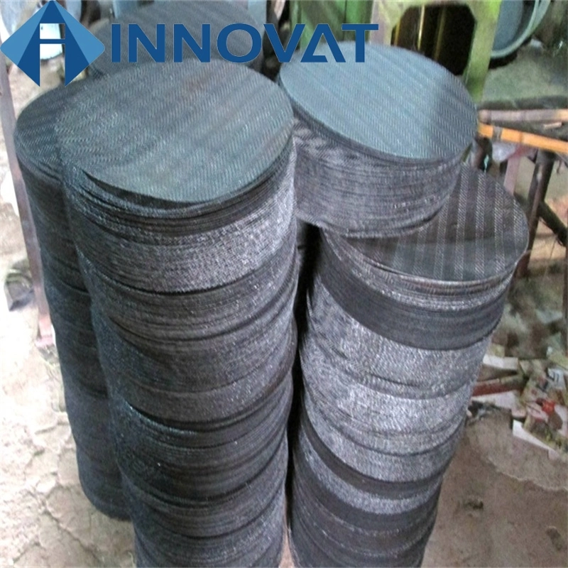 High Quality Black Powder Coated Metal Wire Mesh Extruder Filter Screen Filter Disc Black Wire Mesh Cloth