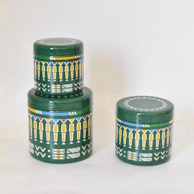 450/750/1100ml Enamel Keeper /Catcher Enamel Metal Steel Food Stortage Pot Candy Jar