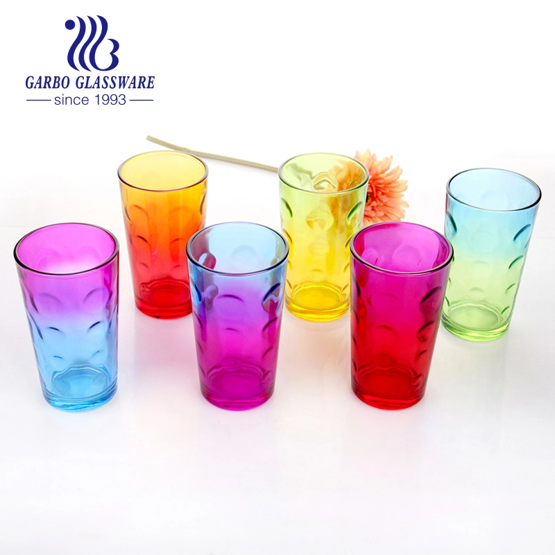 Wholesale/Supplier Cheap Transparent Various Size Glass Tea Coffee Colored Tumbler for Daily Use