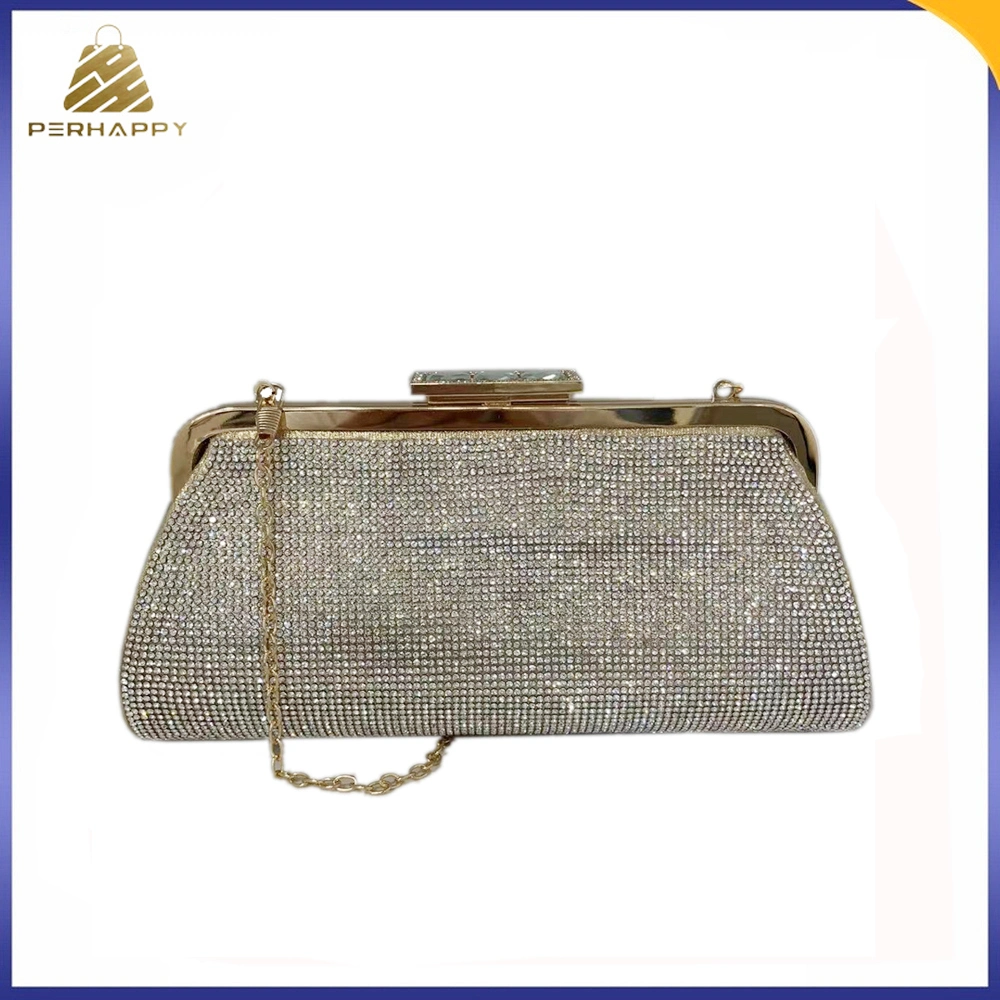 Dama de moda Mayorista/Proveedor OEM ODM Bolsa Rhinestone señoras bolso de fábrica por la noche nupcial parte del embrague Bolsa Boda Prom.