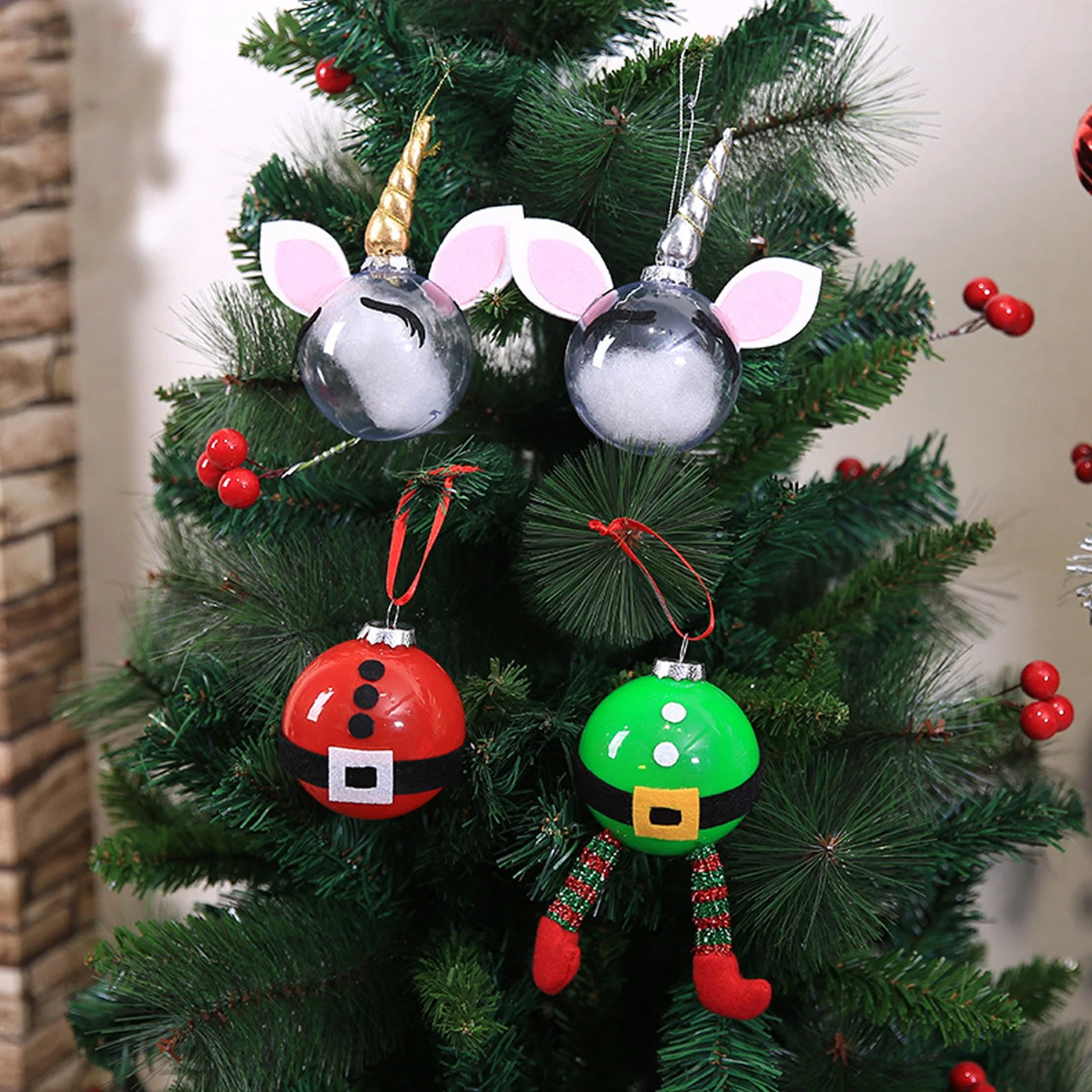 Creative Christmas DIY Transparent Unicorn Christmas Decoration Ball