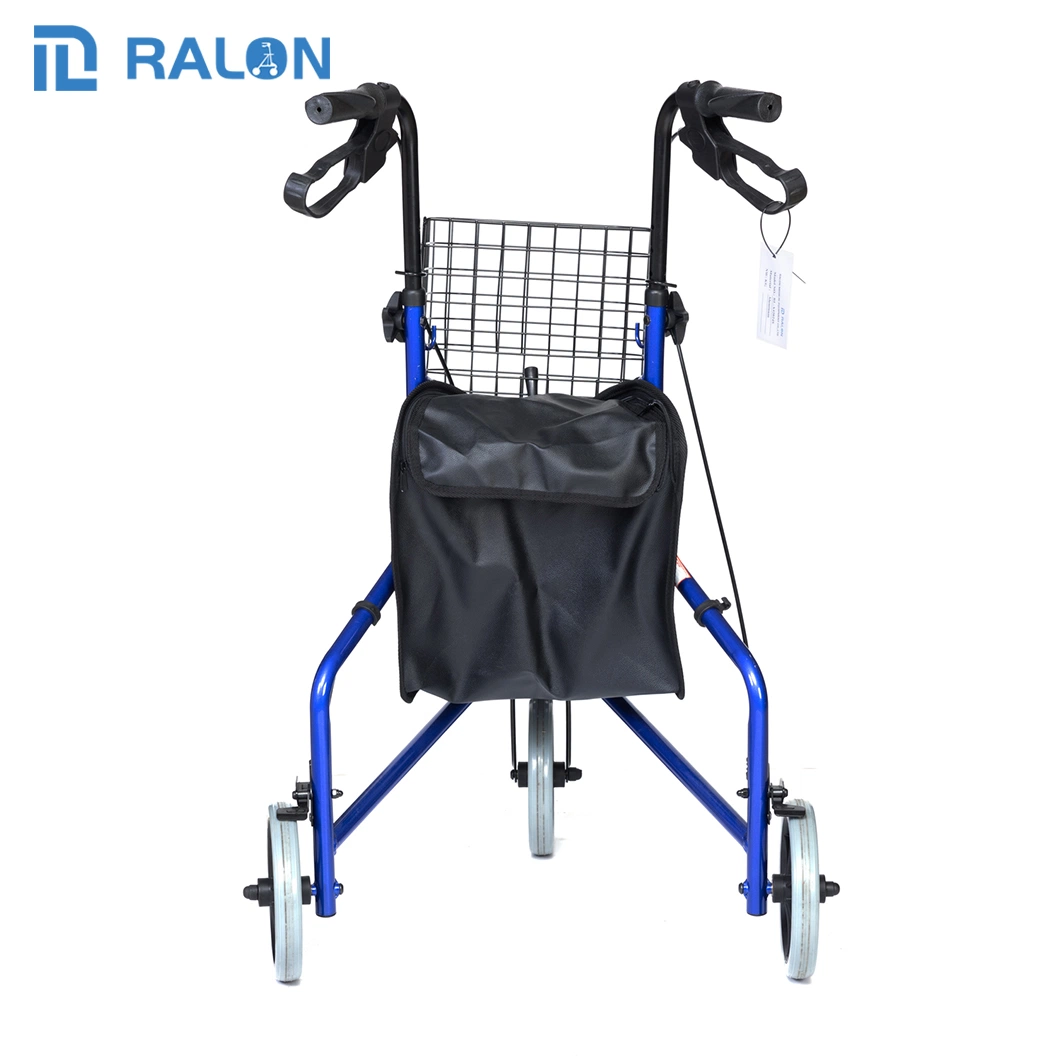 Оптовая торговля алюминиевой легкий портативный пожилых инвалидов 3 Колеса Rollator Уокера и корзину