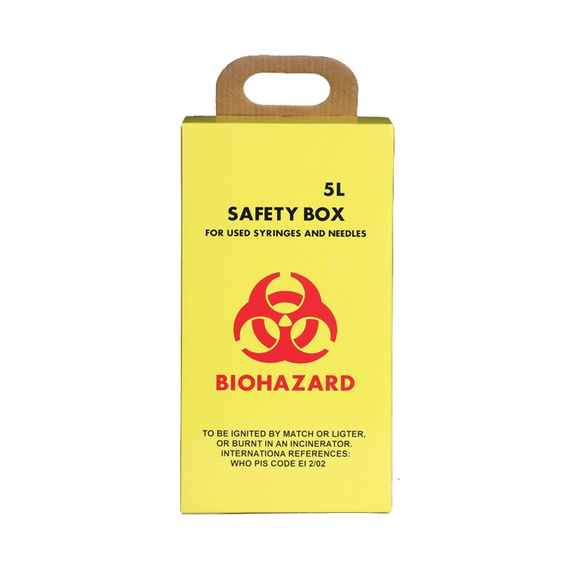 Biohazard Collection Medical Waste Safety Boxes Sharp Container for Used Syringe Needles