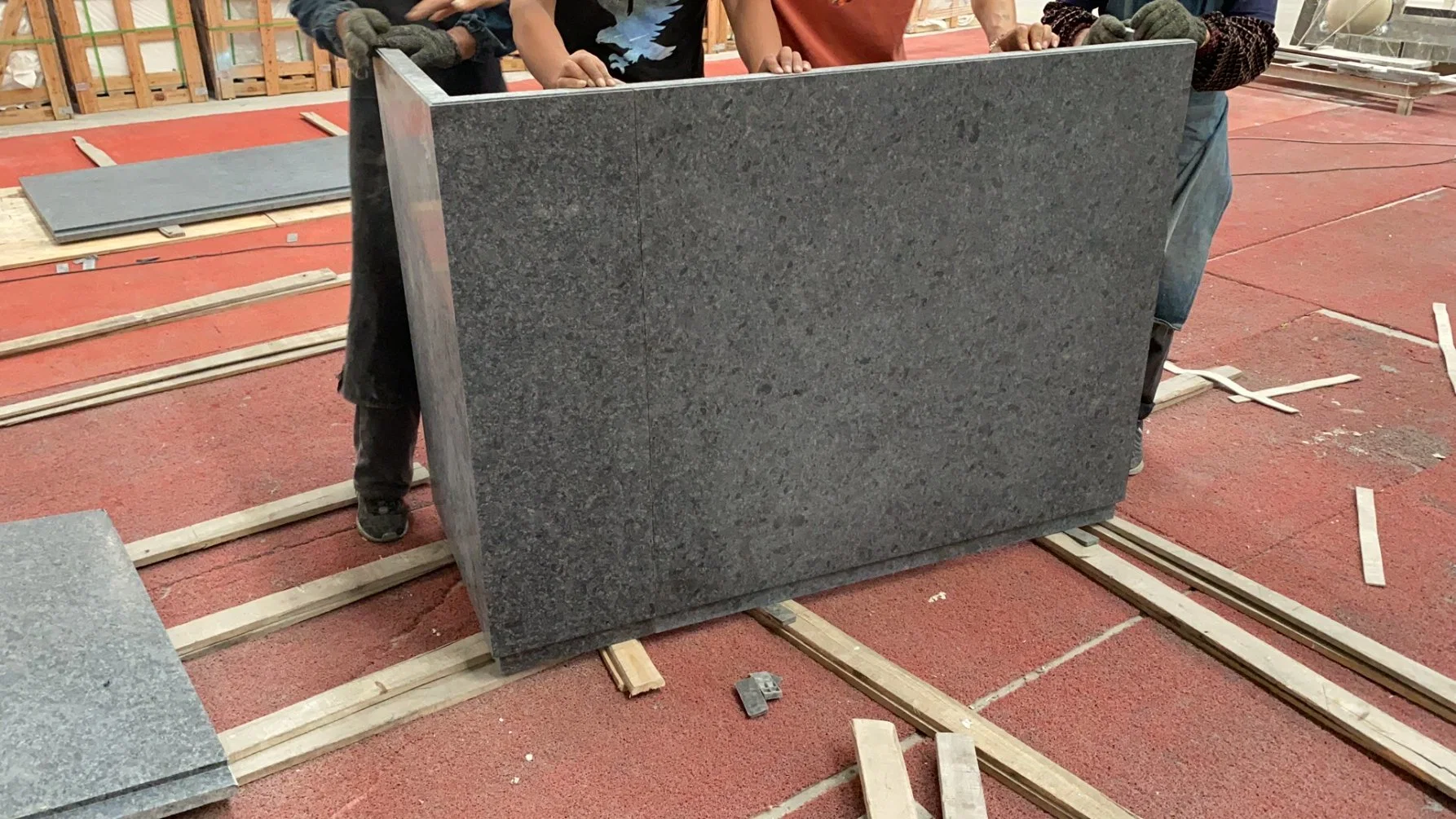 Grey Granite Custom Office Desk for Reception