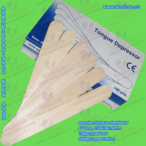 Wooden Tongue Depressor (Disposable Spatula, Tongue Blade)