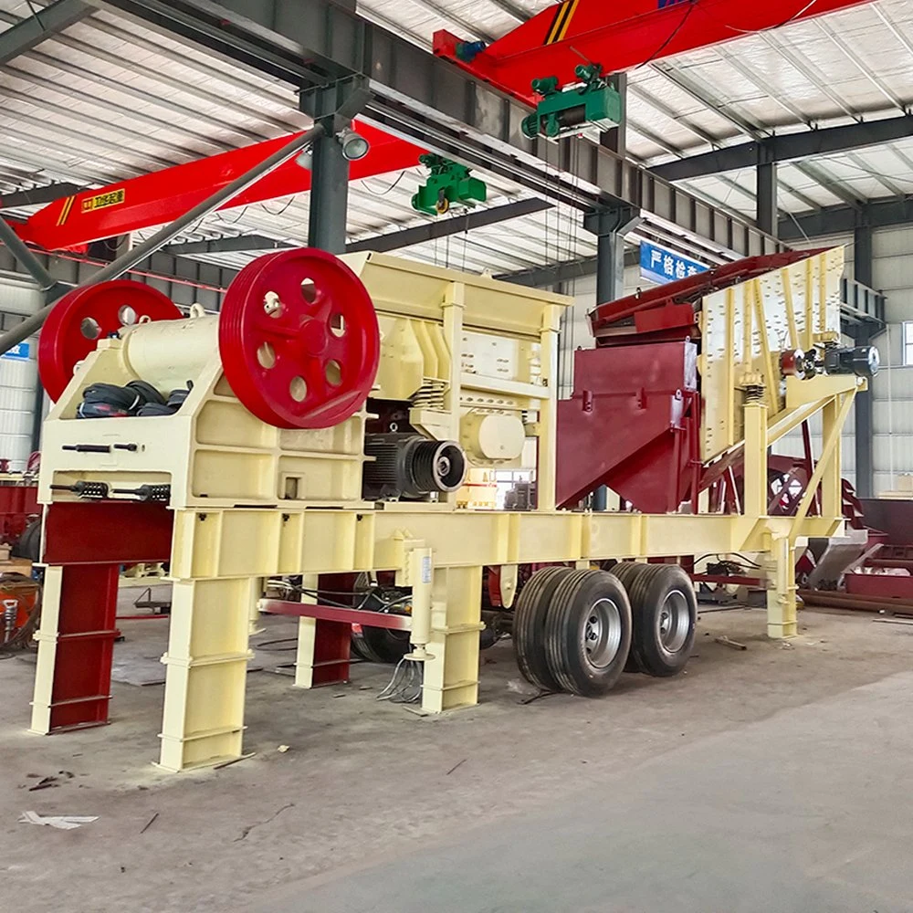 50-100tph Mobile Stone Crushing Machinery Production Rock Limestone Coal Granite Gold Nickel Ore Jaw Crusher Machine Price