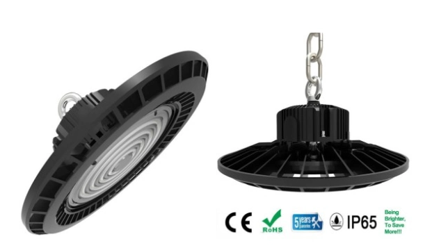 200lm/W UFO LED High Bay Light 5000K 90 Beam Angle IP66 100W Emergency Function LED Highbay Light