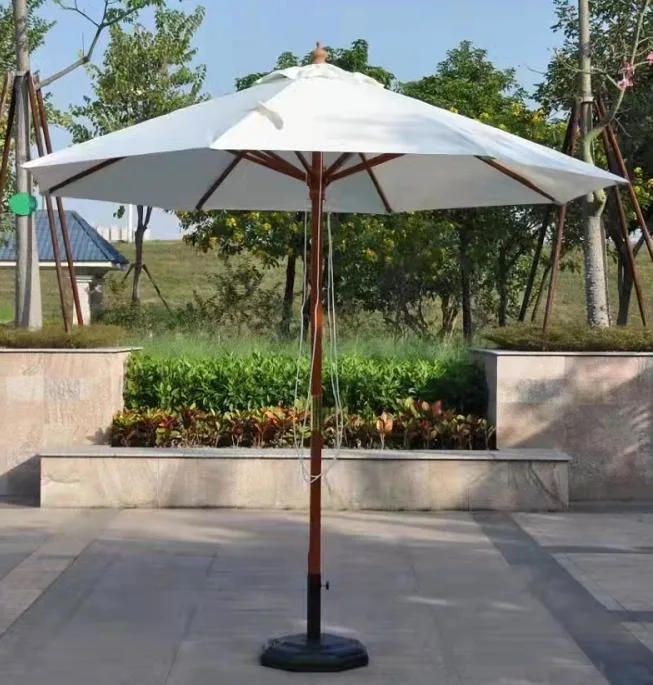 Wholesale/Supplier High quality/High cost performance  Garden Patio Furniture Anti-UV Outdoor Wooden Beach Parasol Sun Umbrella