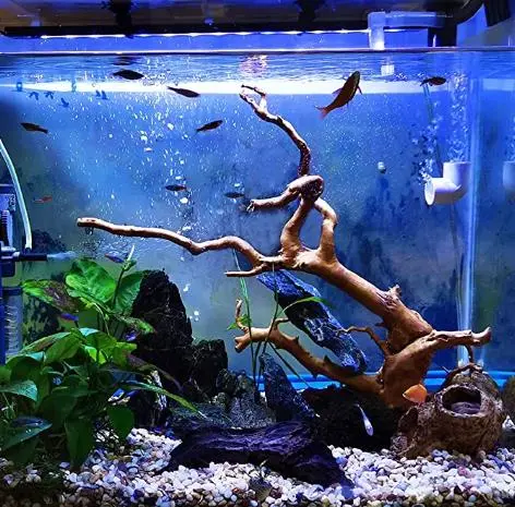 Wholesale/Supplier Wood Root with Slate Rock Driftwood Aquarium Decor Sculpture