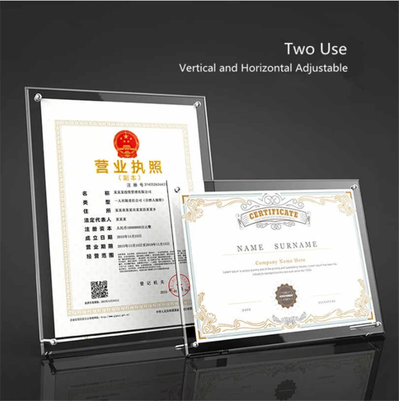 Black and Transparent A6 L-Slanted Table Plastic Price Label Poster Paper display Stand