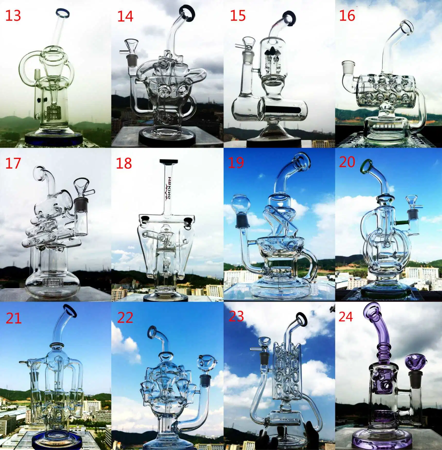 China Manufacturer New Heady DAB Rig Glass Water Pipe, Diamond Glass Wholesale/Supplier Recycler Glass Smoking Pipe