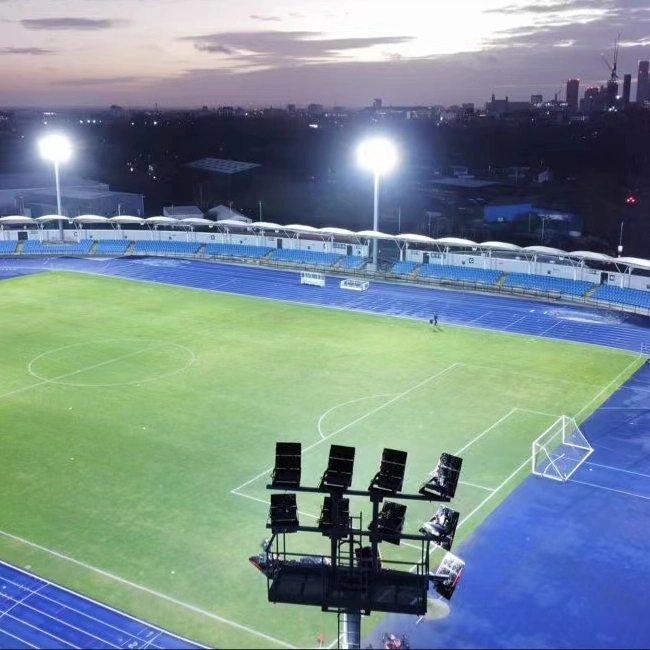 Stade Spotlight / Projecteur d'inondation en acier galvanisé / Mât d'éclairage solaire en métal / Poteau lumineux avec prix d'usine