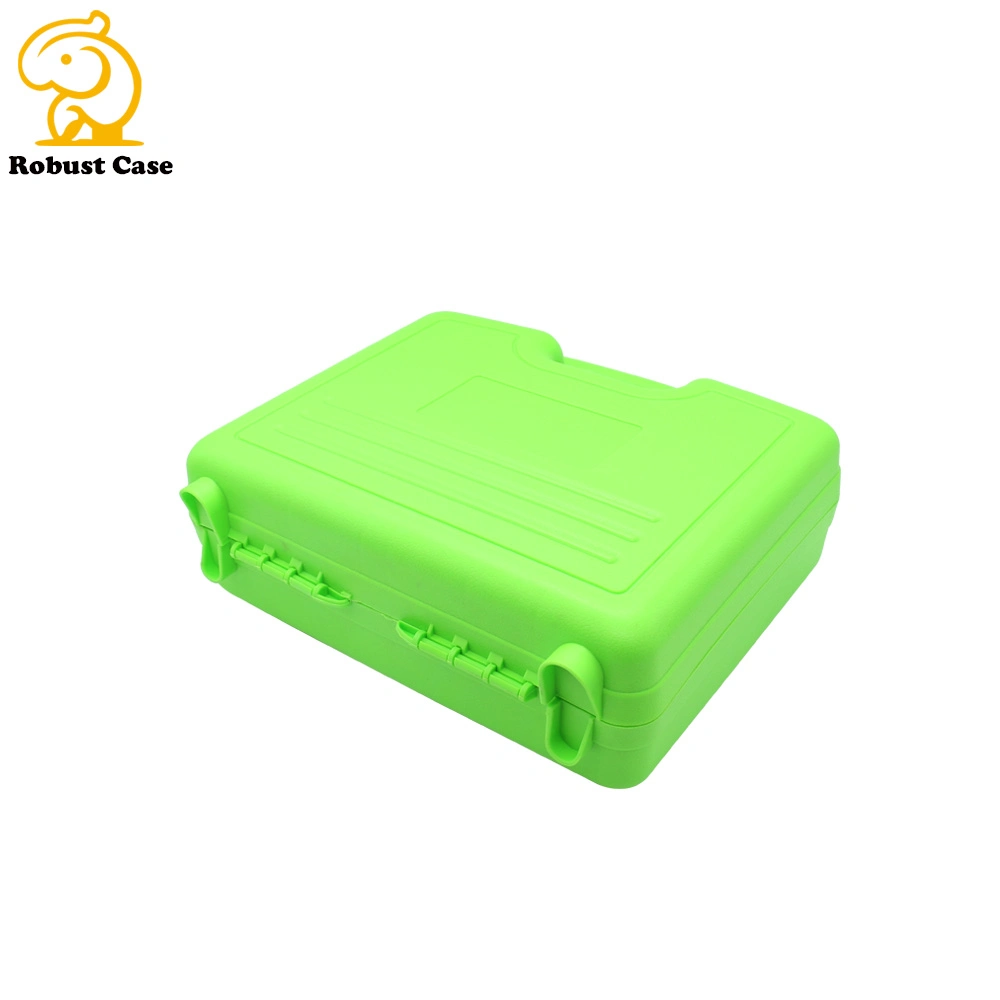 Bright Green Plastic Carrying Tool Box with Smooth Handle