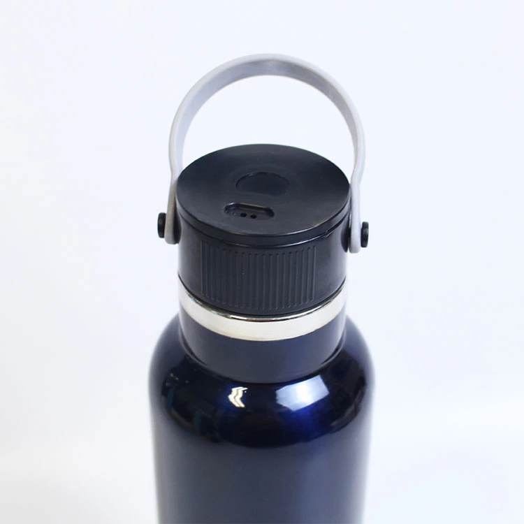 زجاجة تفريغ ذات طبقة مزدوجة تعقيم بفم LED عريض بأشعة UV