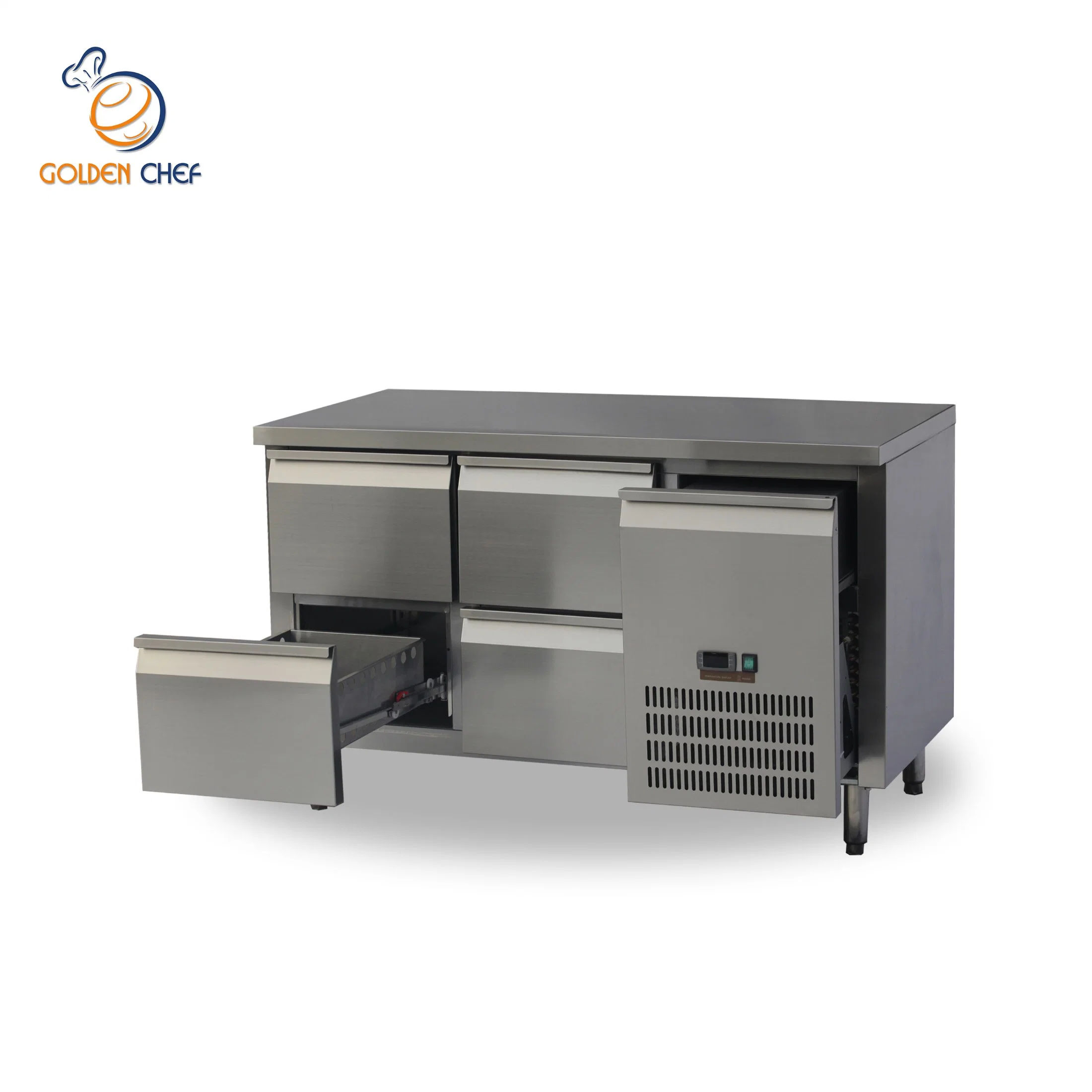 Commercial Freezing Workbench Refrigerator Under Counter Work Table Fresh-Keeping Fridge Stainless Steel Refrigerated Cabinet