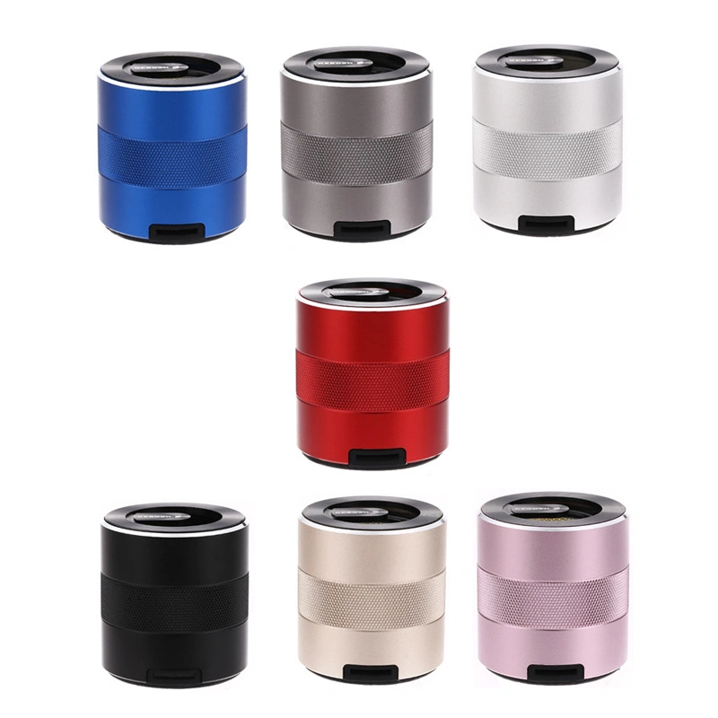 Factory Wholesale/Supplier Cheap Computer Small Steel Cannon Colorful Bass Sound Mini Speaker Aluminum Alloy Radio FM Am Wireless Bluetooth Speaker