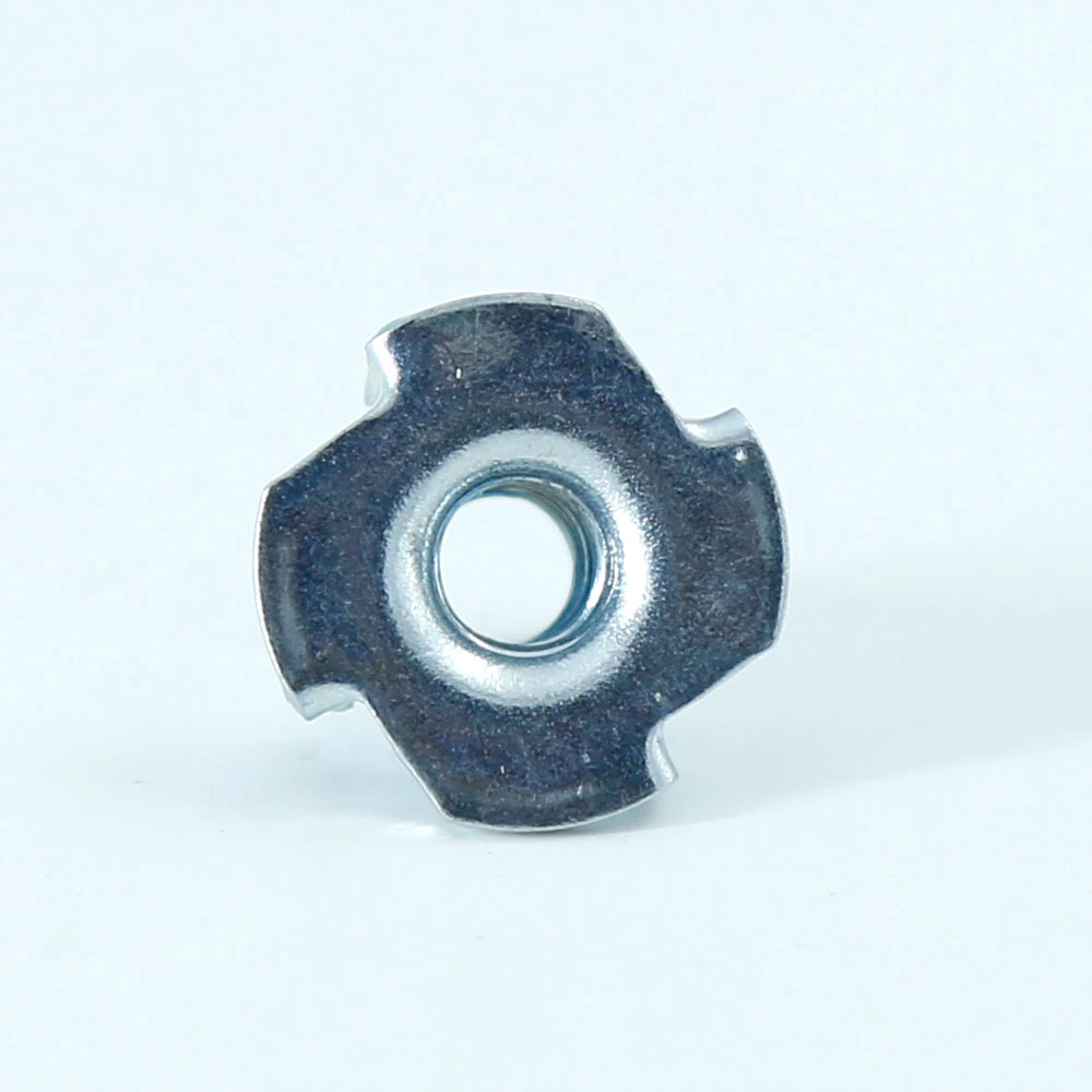 Tee Nuts, Carbon Steel T Nut, 4 Prong T Nuts Fastener Tee Nut, 1/4-20 X 1/4"