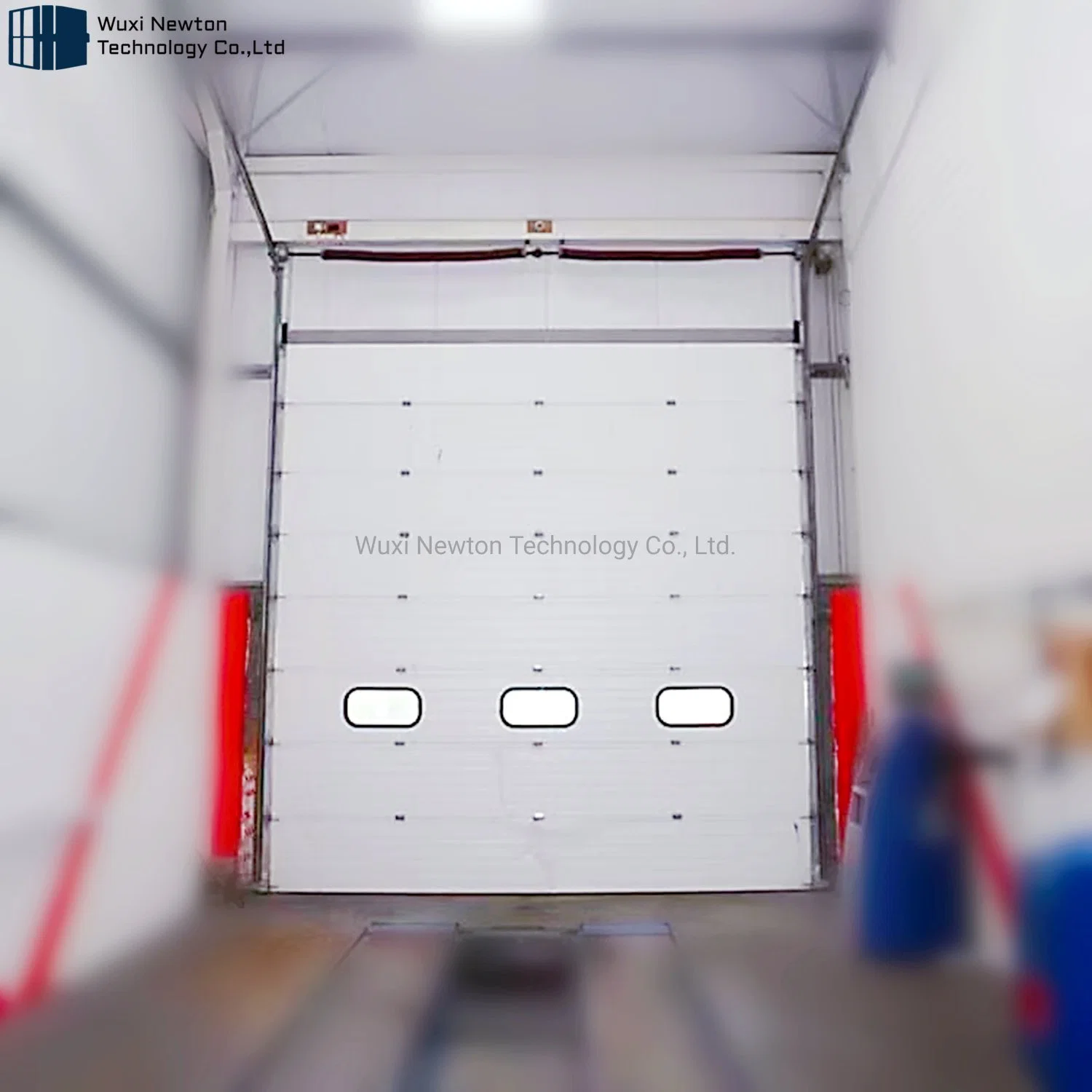 Automatic Motorized Exterior Safety Thermal Insulated Finger Protective Overhead Sectional Industrial Door