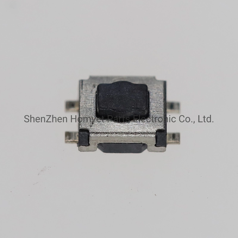 China Hochwertige Hersteller Touch Switch 3X4X2.0 Patch Four Leg Patch Pflaumenblüte Tact Switch mit 3,5 * 4,6 * 2,5mm vier Pin schwarz Basis weiße Taste SMD