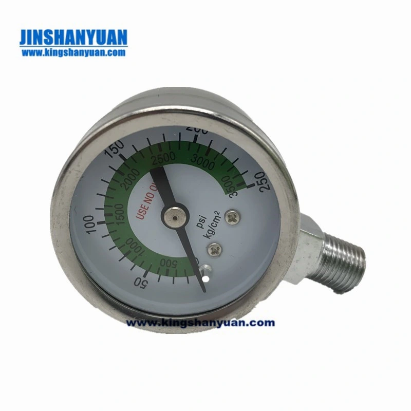 63mm Stainless Steel Back Connection Laser Welding Pressure Gauge for Oil and Gas