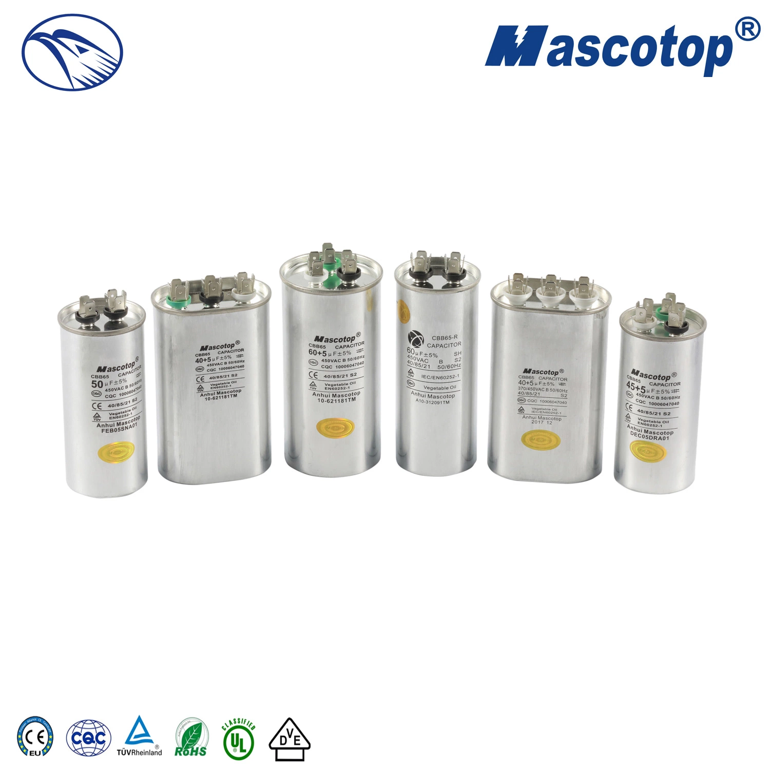 Cbb65 AC Running Aluminum Round Capacitor with RoHS UL Certification Suitable for Air Conditioner Compressor