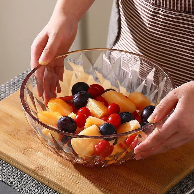 Hersteller Großhandel/Lieferant Diamant Klarglas Geschirr Schüssel für Salat Dessert Obst