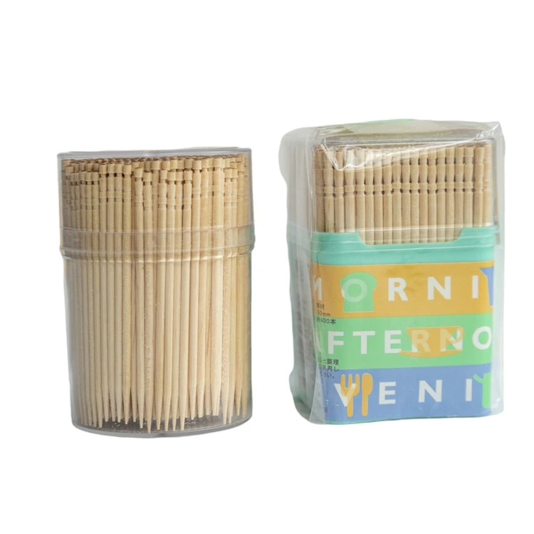 Bâtonnets de bambou Cure-dents en bois à double face Solides Cure-dents ronds