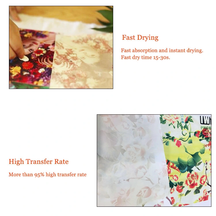 China Made Eco-Friendly Fast Dry 100GSM Sublimation Transfer Paper