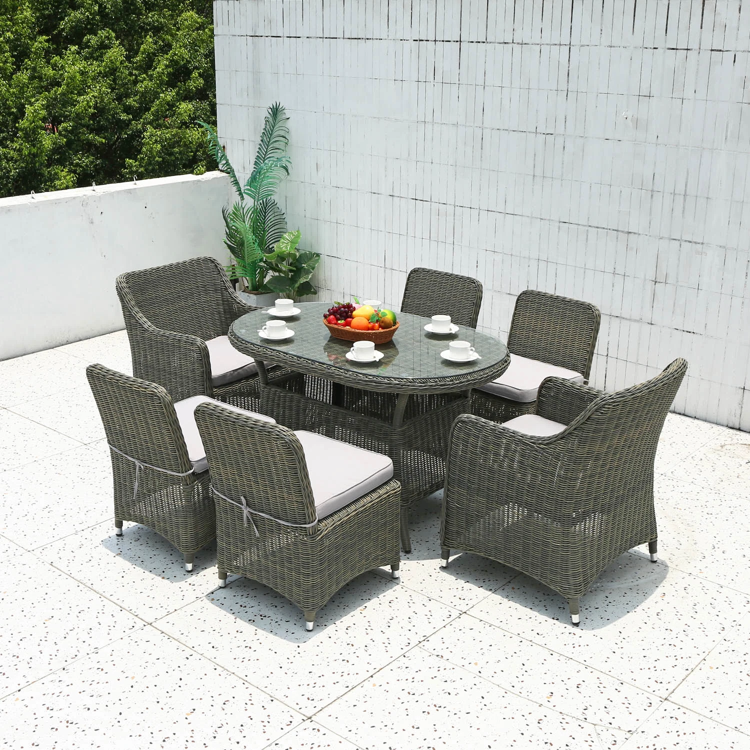 Moderne Möbel Freizeit Patio Teak Holz Aluminium Textil Seil Im Freien Möbel